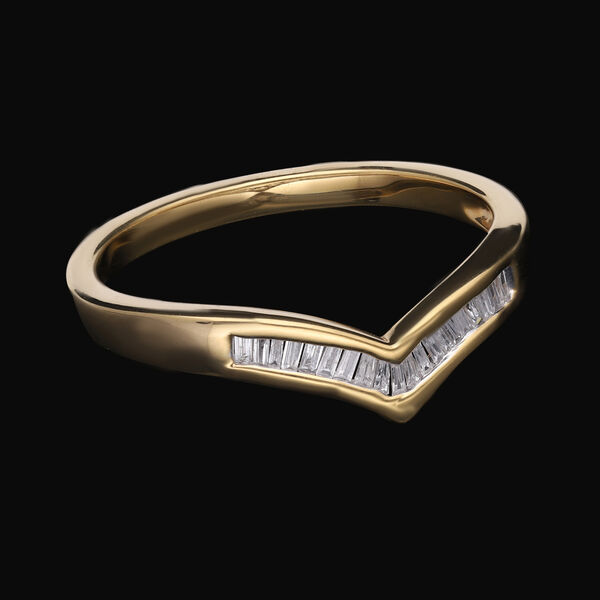 Weißer Diamant-Ring in Silber mit Gelbgold Vermeil - 0,17 ct. image number 2
