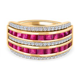 AAA Rubin und Zirkon Ring - 2,69 ct.