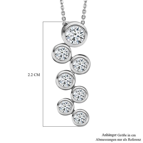 Moissanit Anh&auml;nger mit 50cm Kette - 0,70 ct. image number 7