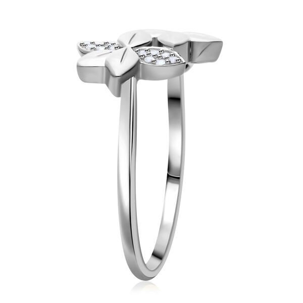 ALLORO Diamant Ring, 925 Silber platiniert image number 4