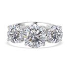 Lustro Stella Weißer Zirkonia Ring 925 Silber rhodiniert (Größe 17.00)