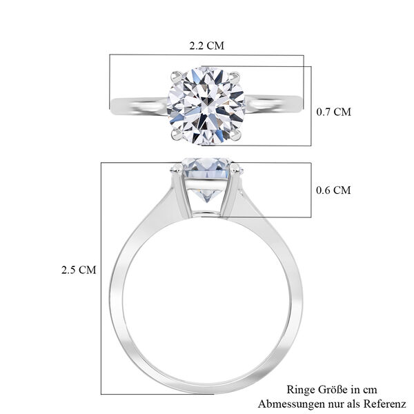 LUXURIANT SGL zertifizierter VS-EF Labor Diamant Ring in 585 Weißgold - 3 ct. image number 3