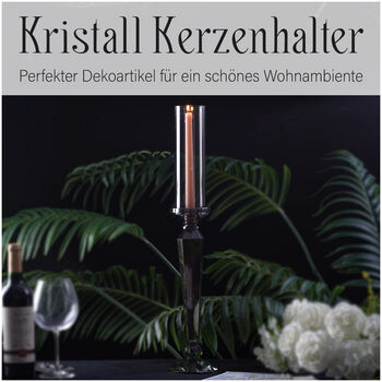 The 5th Season Kristall-Kerzenhalter, 59cm H&ouml;he, rauchschwarz