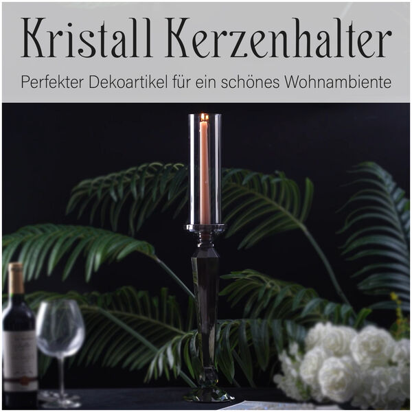 The 5th Season Kristall-Kerzenhalter, 59cm Höhe, rauchschwarz image number 4