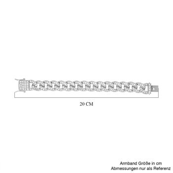Wei&szlig;es Kristall-Armband, ca. 18.5 cm, silberfarben