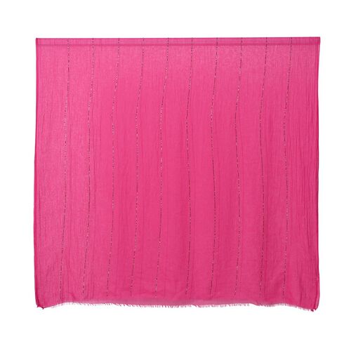 Perlenverzierter Schal, 50% Baumwolle 50% Viskose, 180x90cm, Rosa image number 1