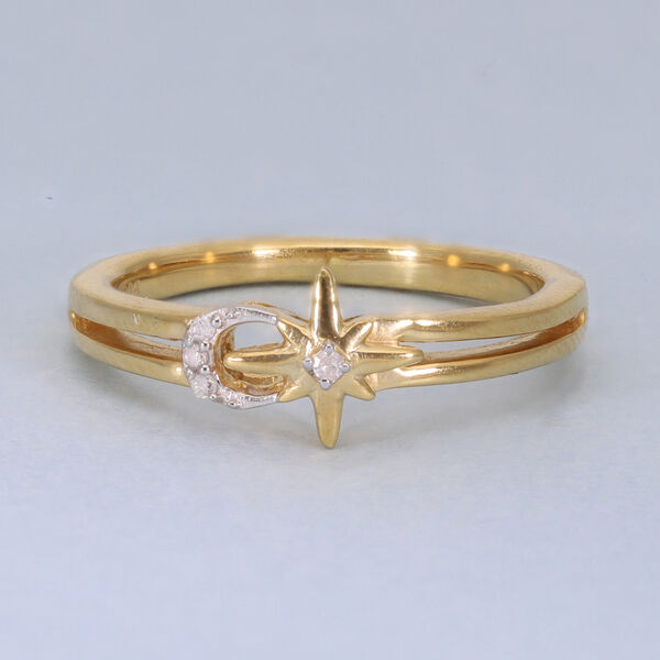 Diamant Ring 925 Silber vergoldet image number 2