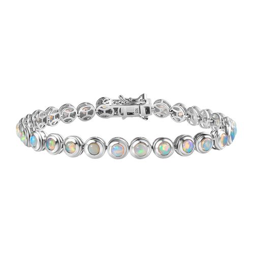 AA Natürlicher, äthiopischer Welo Opal Armband ca. 20 cm 925 Silber rhodiniert ca. 4,75 ct. image number 0