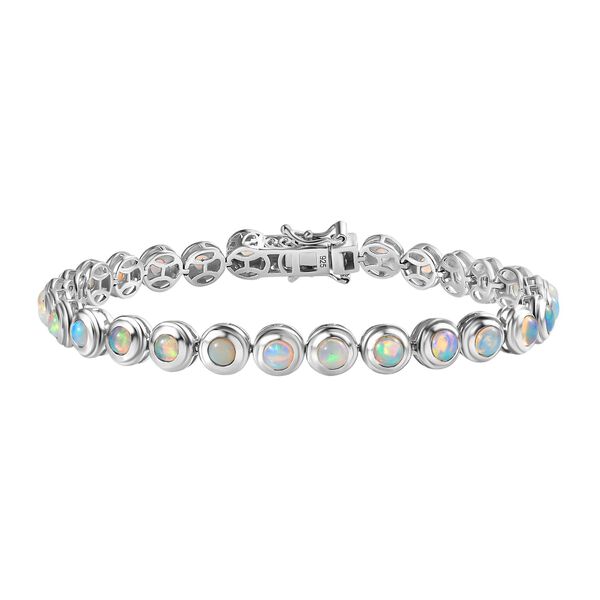 AA Nat&uuml;rlicher, &auml;thiopischer Welo Opal Armband ca. 20 cm 925 Silber rhodiniert ca. 4,75 ct. image number 0