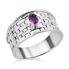 Royal Bali - Ilakaka Rosa Saphir (Fissure gefüllt) Ring, 925 Silber (Größe 16.00) ca. 0.76 ct