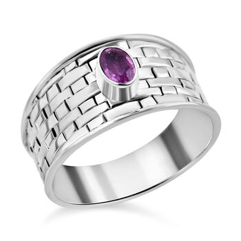 Royal Bali - Ilakaka Rosa Saphir (Fissure gef&uuml;llt) Ring, 925 Silber (Gr&ouml;&szlig;e 16.00) ca. 0.76 ct