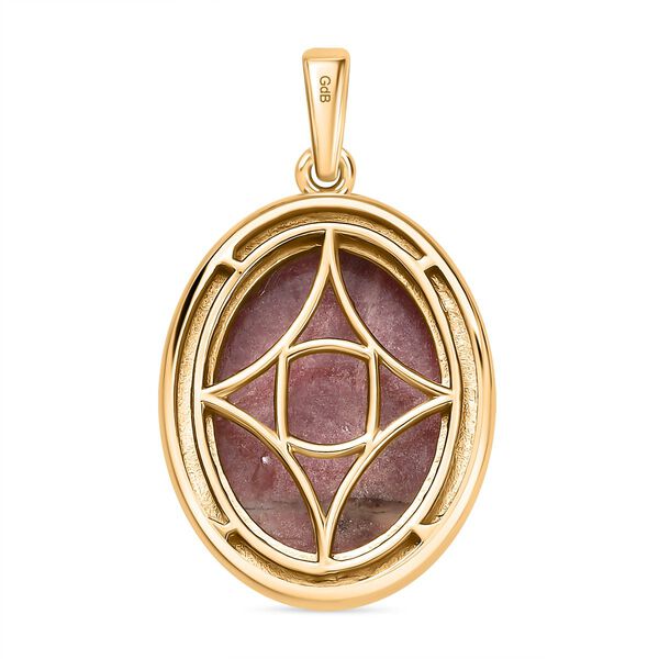 Rhodonit Anh&auml;nger Messing ca. 19,67 ct. image number 4