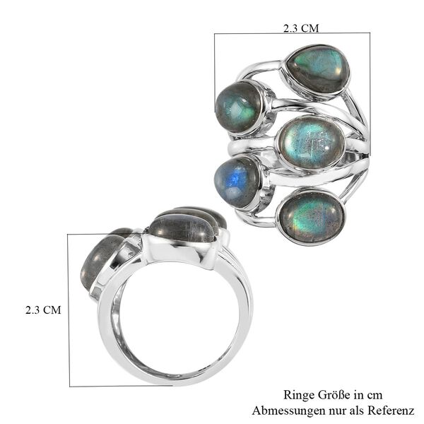 Labradorit Ring 925 Silber Platin-&Uuml;berzug image number 6