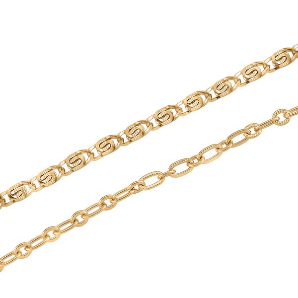 DESIGNER INSPIRIERT - 2er Fancy Ketten Set mit 5 cm Extender, Goldfarben image number 8