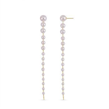 Wei&szlig;e Muschelkernperle Ohrringe 925 Silber vergoldet