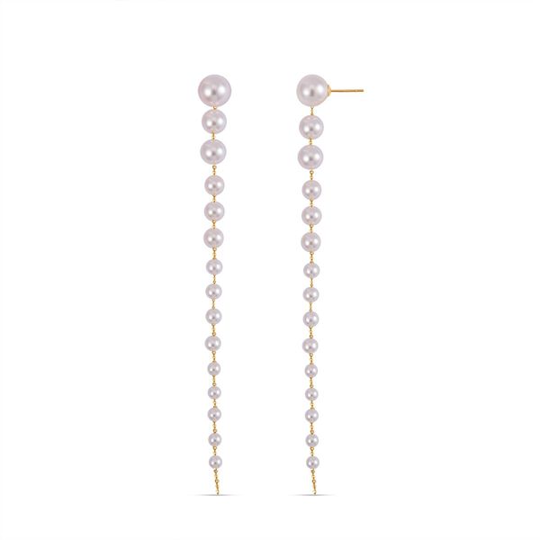 Wei&szlig;e Muschelkernperle Ohrringe - 20 ct.