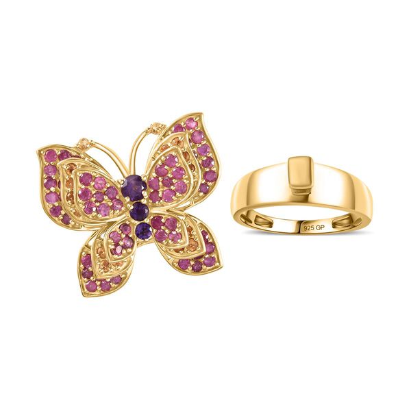 GP Trionfo Collection - AA Afrikanischer Amethyst Ring und Anh&auml;nger, ca. 3,65 ct. image number 4