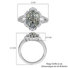 Alexandrit und Zirkon Ring 925 Silber platiniert  ca. 1,42 ct image number 6