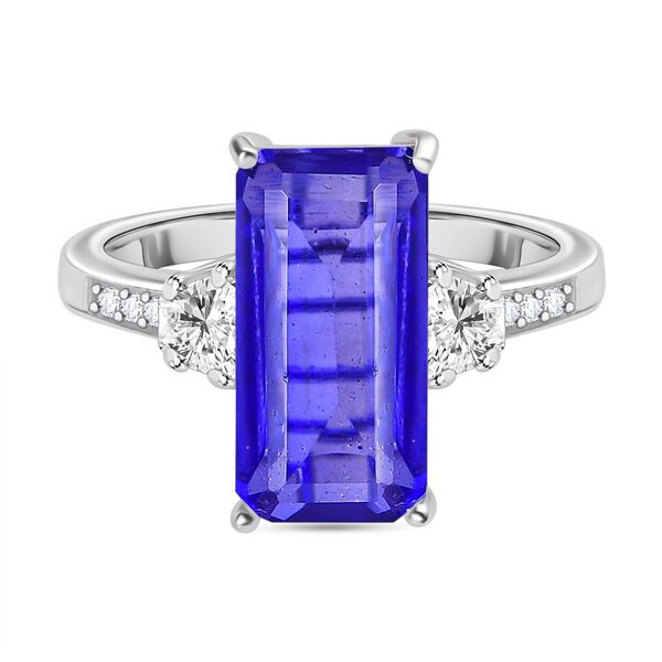 Tansanit-Farbe Quarz und Zirkon Ring - 4,75 ct.