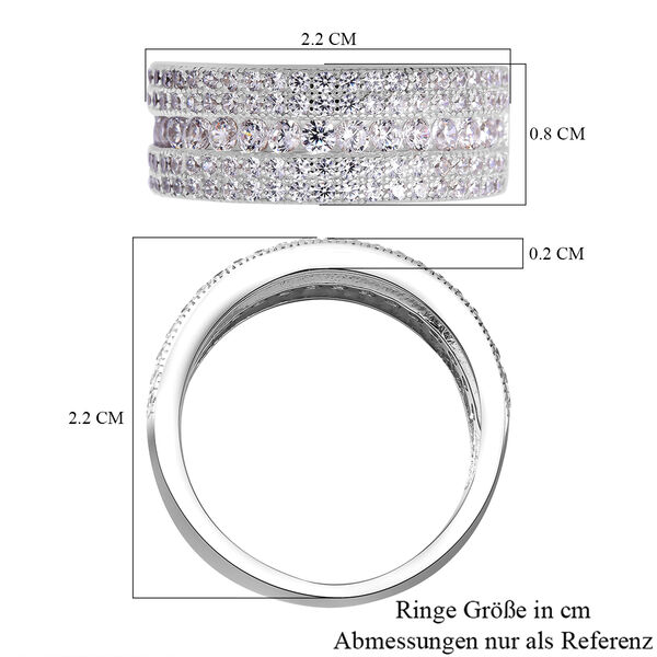 Lustro Stella - Wei&szlig;er Zirkonia-Ring, 925 Silber rhodiniert  ca. 1,67 ct image number 4