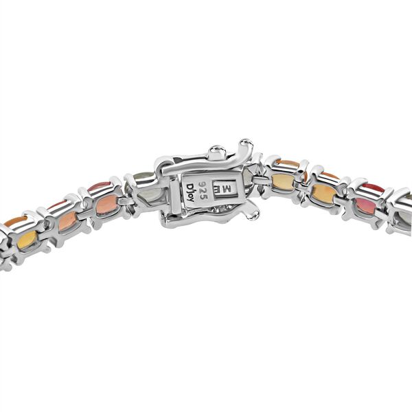 Mehrfarbiges Saphir-Armband, 19 cm, 925 Silber platiniert, 9,24 ct. image number 5