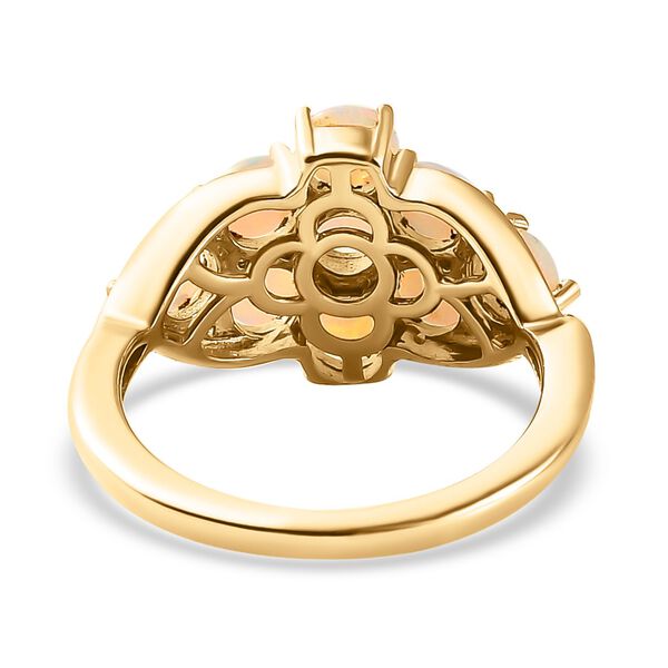 Nat&uuml;rlicher, australischer Opal-Ring, 925 Silber vergoldet  ca. 1,62 ct image number 6