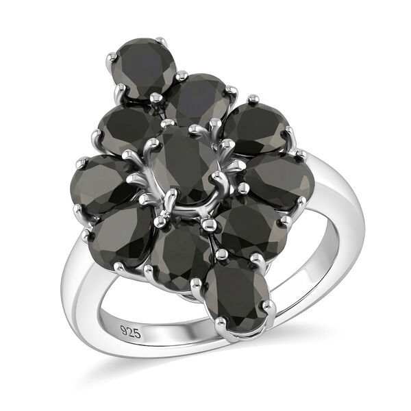 2er-Set Elite Schungit-Ring und Anh&auml;nger, 925 Silber platiniert ca. 4.67 ct image number 4