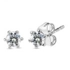 Moissanit Ohrringe 925 Silber rhodiniert ca. 0.43 ct