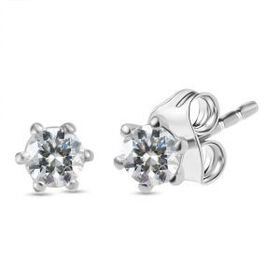 Moissanit Ohrringe 925 Silber rhodiniert ca. 0.43 ct