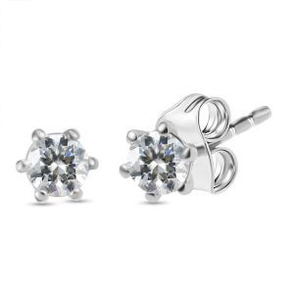 Moissanit Ohrringe 925 Silber rhodiniert ca. 0.43 ct image number 0