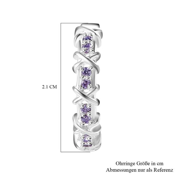 Blaue kubische Zirkonia-Ohrringe - 0,44 ct. image number 5