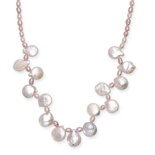 AA Weiße Süßwasser Perle Halskette ca. 45 cm 925 Silber rhodiniert 140.00 ct image number 0