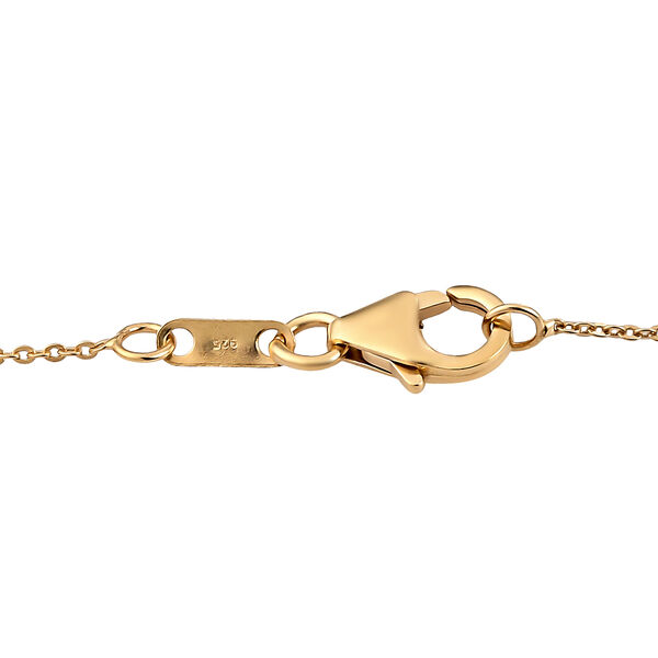 ALLORO vergoldeter Silber-Anh&auml;nger mit Diamantakzenten und 50cm Kette image number 6