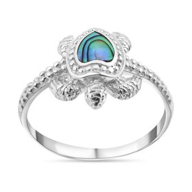 Abalone Muschel Ringe 925 Silber (Größe 21.00)