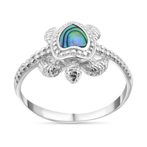 Abalone Muschel Ringe 925 Silber (Größe 21.00) image number 0