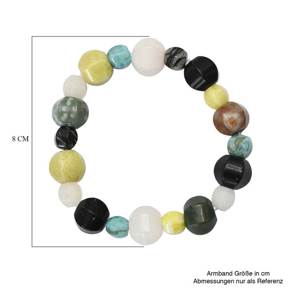 Flexibles mehrfarbiges Jaspis Armband - 203 ct. image number 5