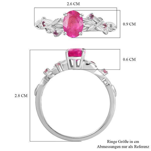 D'Joy Ilakaka Rosa Saphir (Fissure gef&uuml;llt), Rosa Turmalin Ring 925 Silber rhodiniert (Gr&ouml;&szlig;e 17.00) ca. 2,01 ct image number 7