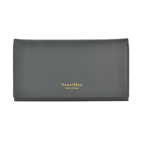 SENCILLEZ: Reise-Etui aus echtem Leder mit RFID Schutz, gr&uuml;n