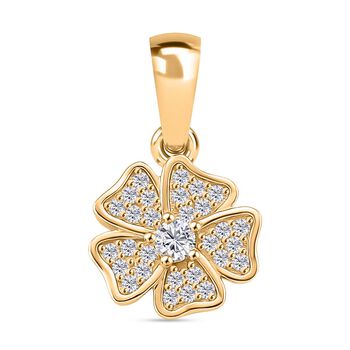 Moissanit Schmuckset, 925 Silber vergoldet - 0,58 ct.