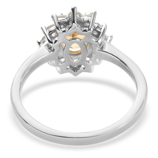 Citrin und Zirkon Ring 925 Silber platiniert  ca. 1,36 ct image number 6