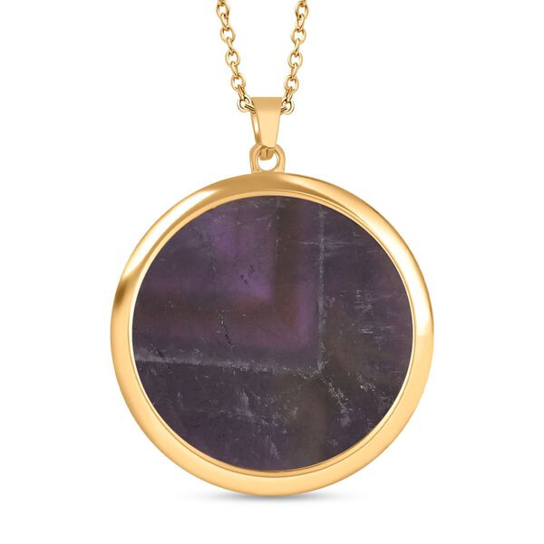 Afrikanischer Amethyst Schmuckset Eisen Gelbes Gold, Legierung Gelbes Gold, Edelstahl IP-Gelbbeschichtung ca. 75.00 ct