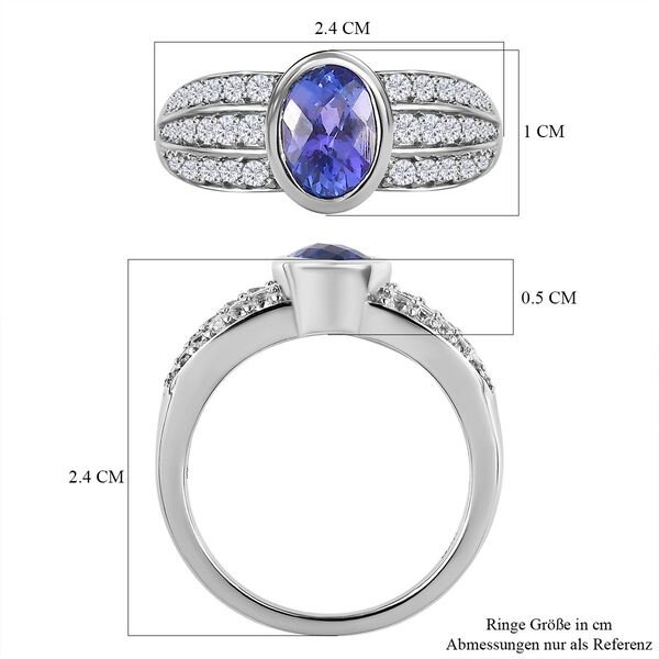 AA Tansanit und Zirkon Ring - 1,94 ct. image number 7