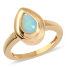 Natürlicher Äthiopischer Opal Ring 925 Silber vergoldet  ca. 0,65 ct image number 3