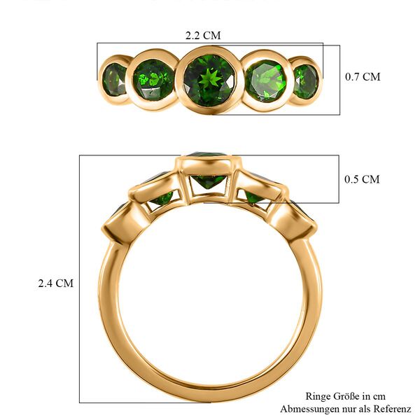 Natürlicher Chromdiopsid-Ring - 1,57 ct. image number 7