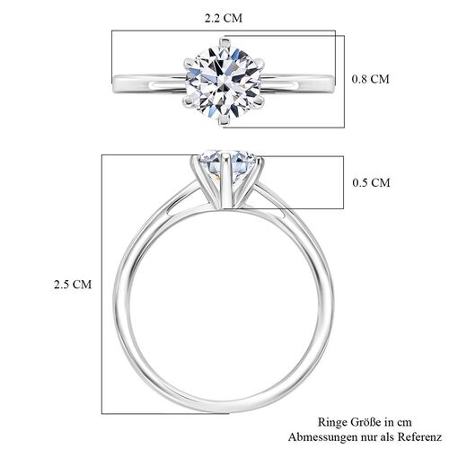 LUXURIANT DIAMOND- IGI zertifizierter VS-EF Labor Diamant Ring in 950 Platin - 1 ct. image number 6