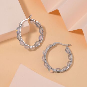 Wei&szlig;e simulierte Opal-Inside-Out-Creolen