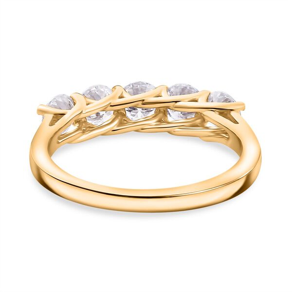 Moissanit Schmuckset, 925 Silber 750 Gelbgold Vermeil - 2,50 ct. image number 6