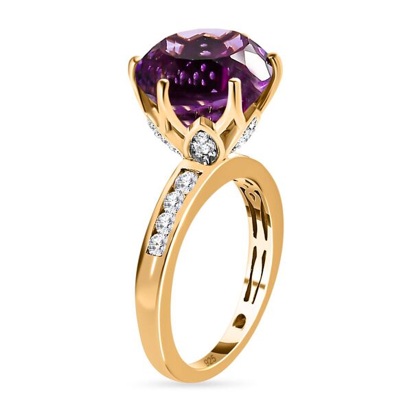 Afrikanischer Amethyst und Zirkon-Ring - 7,20 ct. image number 5