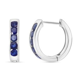 D'Joy Masoala Saphir (Fissure gefüllt) Ohrringe 925 Silber rhodiniert ca. 1.72 ct