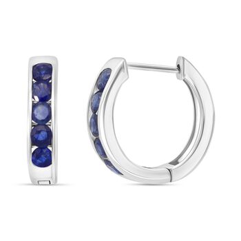 D'Joy Masoala Saphir (Fissure gef&uuml;llt) Ohrringe 925 Silber rhodiniert ca. 1.72 ct